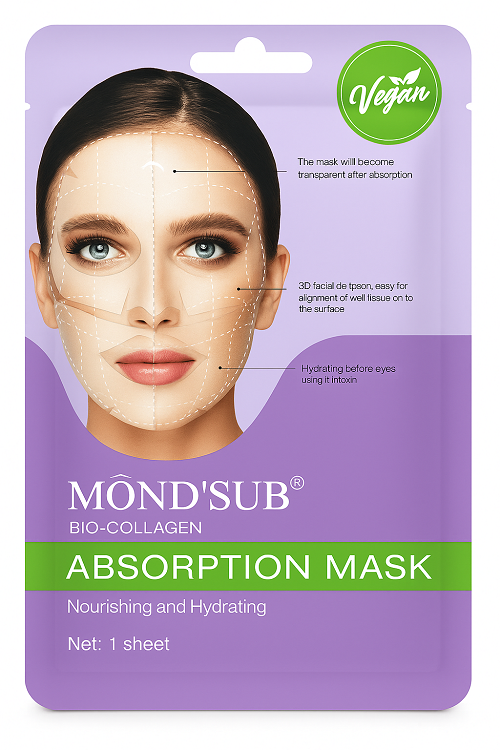 Mond'Sub Nourishing And Hydrating Bio-Collagen, Odżywcza maska do twarzy z bio-kolagenem