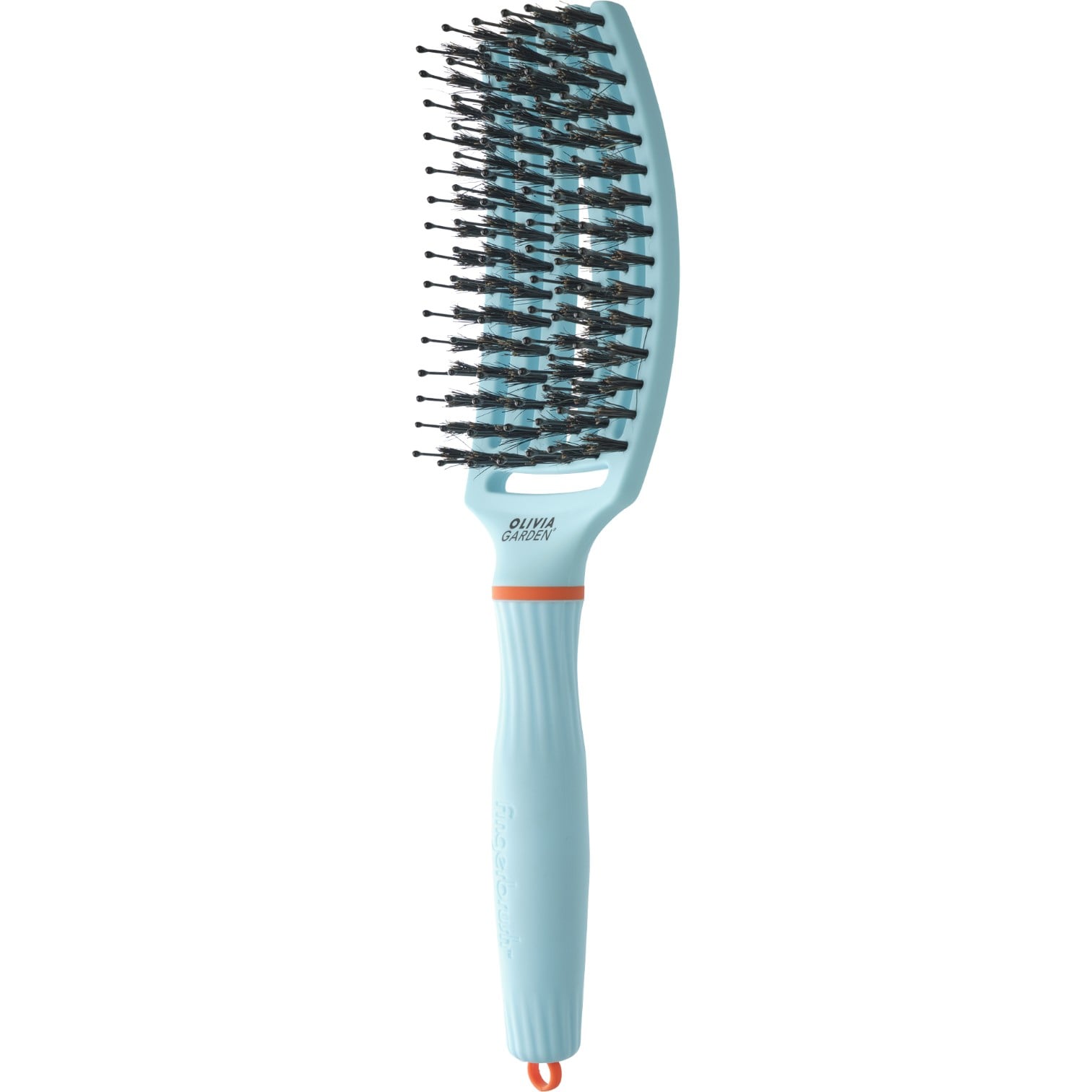 Olivia Garden Fingerbrush Care Iconic Boar&Nylon, Bubble Blue 