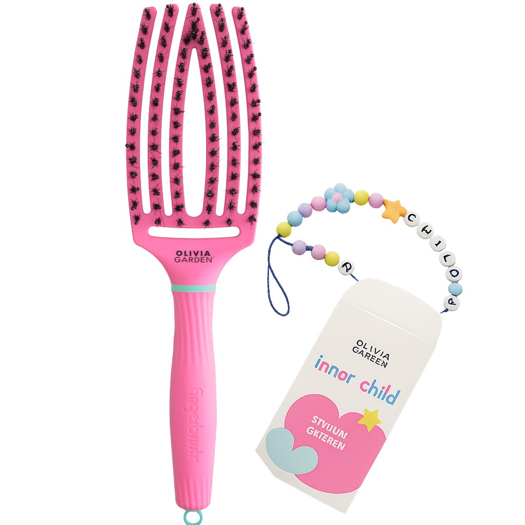Olivia Garden ingerbrush Care Iconic Boar&Nylon, Lollipop Pink