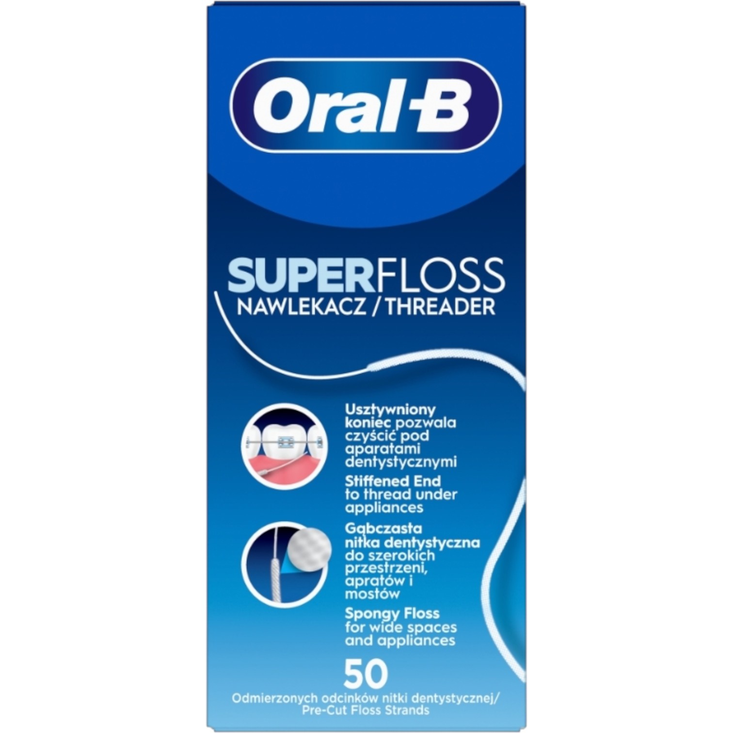 Oral-B Nić Super Floss do Mostów 50 Odcinków
