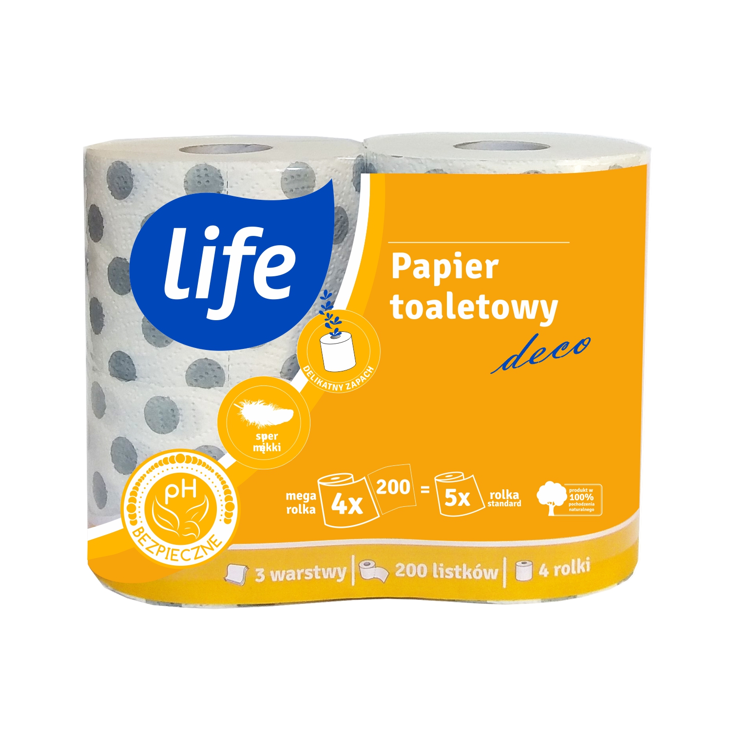 Life Papier toaletowy Deco 4 szt. x 200