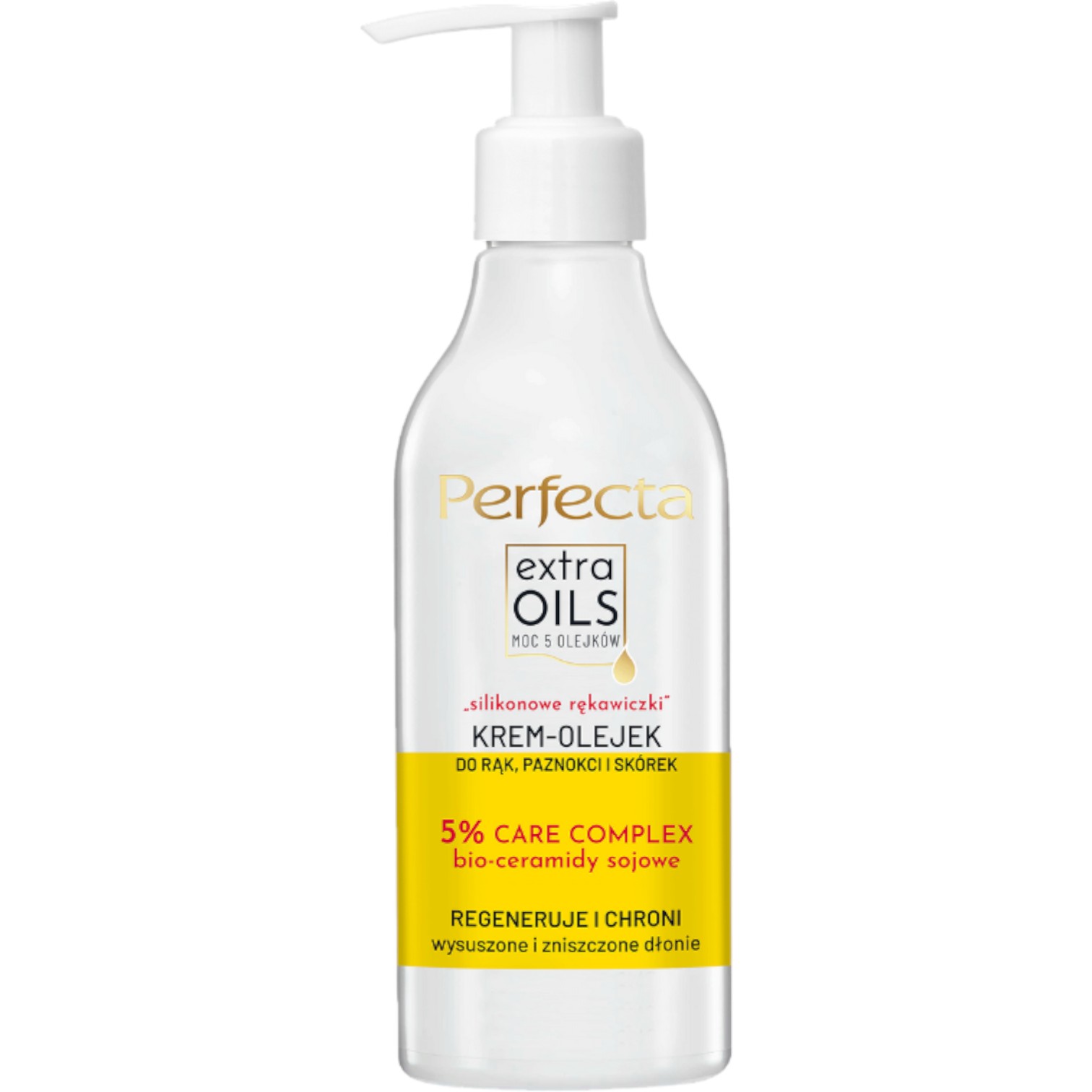 Perfecta Extra Oils Silikonowe rękawiczki, Krem-olejek do rąk, 195 ml