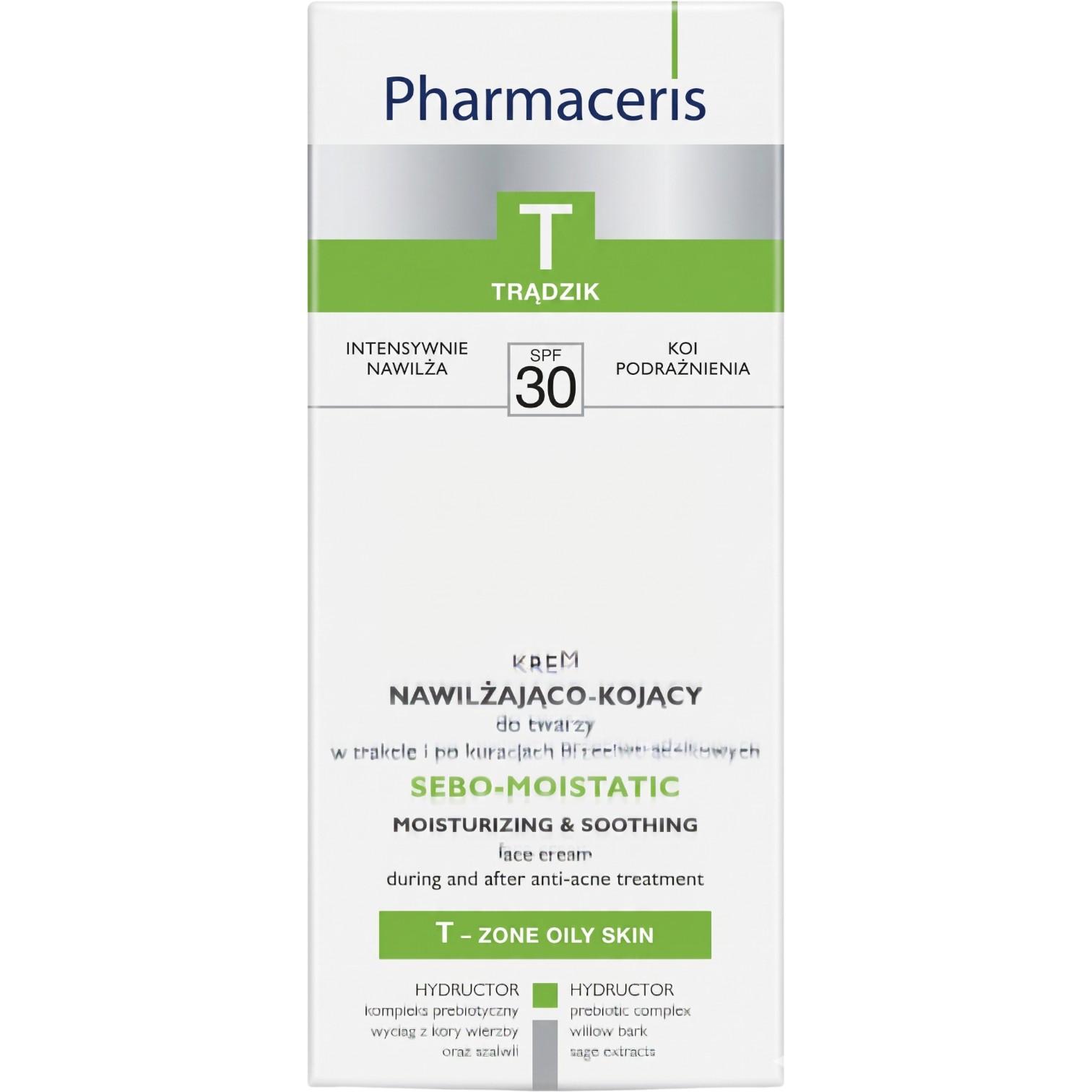 Pharmaceris T SEBO-MOISTATIC Krem nawilżająco-kojący z fotoprotekcją UV do twarzy SPF 30