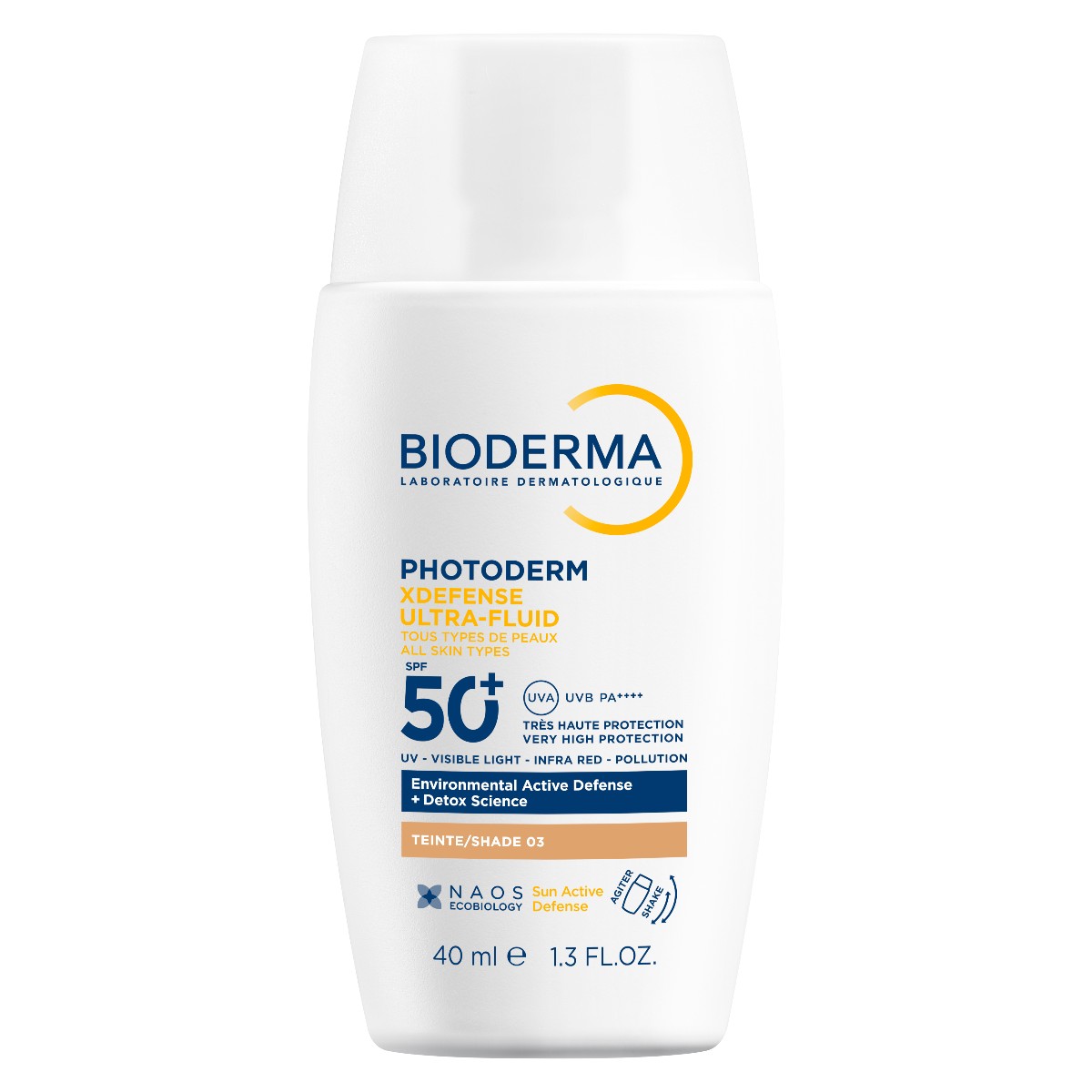 Bioderma Photoderm XDefense Ochronny ultralekki fluid o działaniu detoksykującym SPF 50+, 03