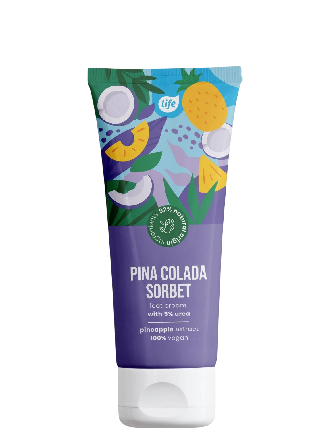 Life Krem nawilżający do stóp z mocznikiem PinaColada Sorbet