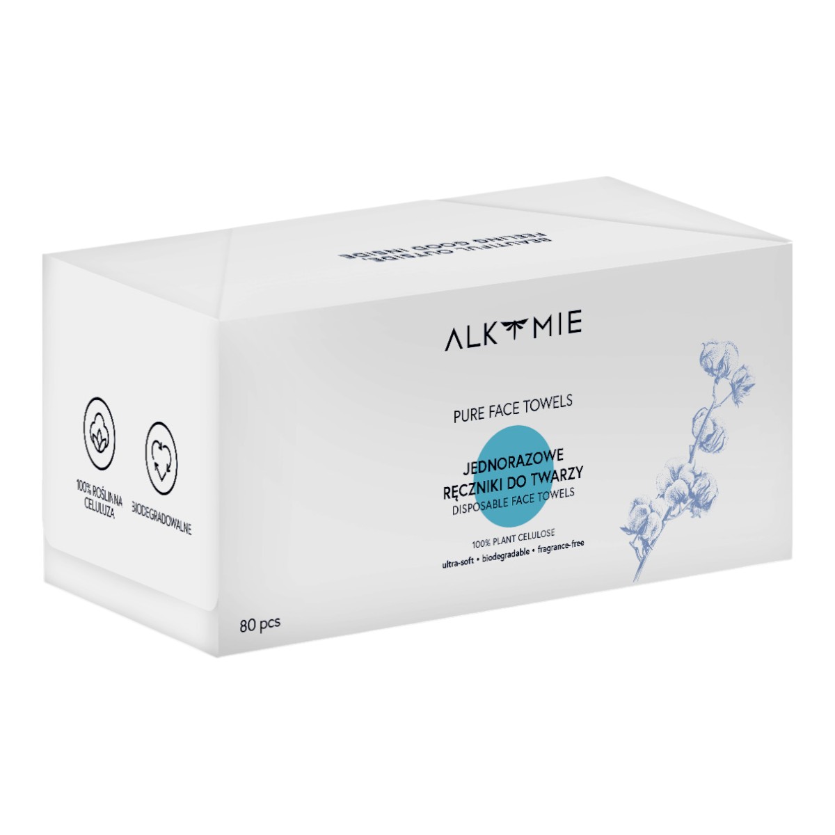 Alkmie Pure Face Towels Jednorazowe ręczniki do twarzy