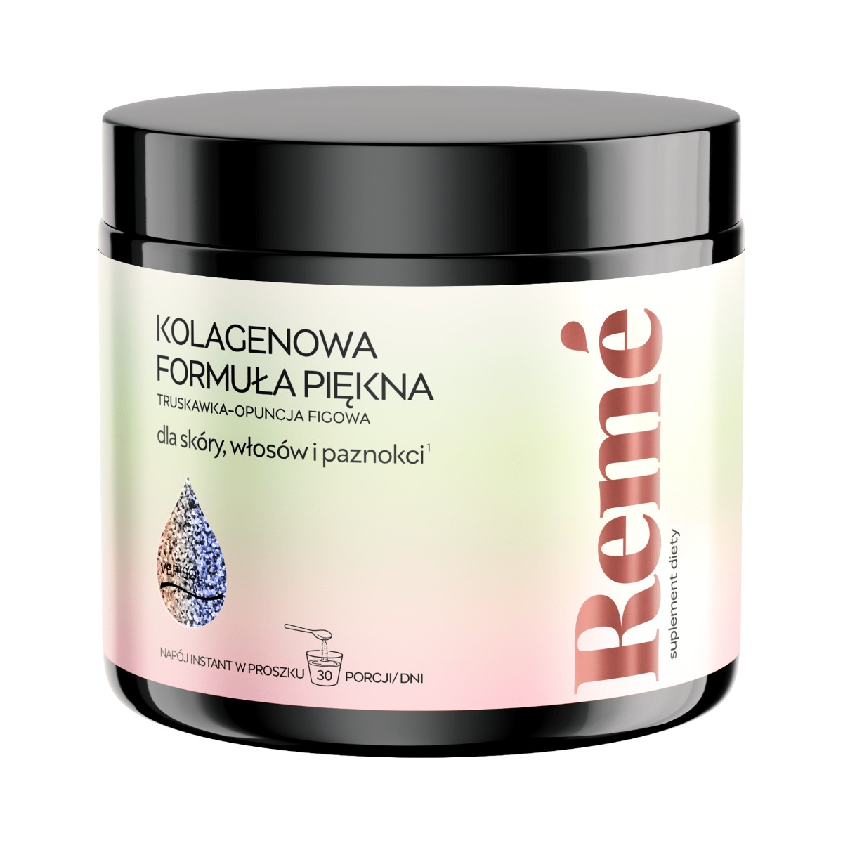 Reme Kolagenowa Formuła Piękna, Smak truskawka-opuncja figowa, Proszek