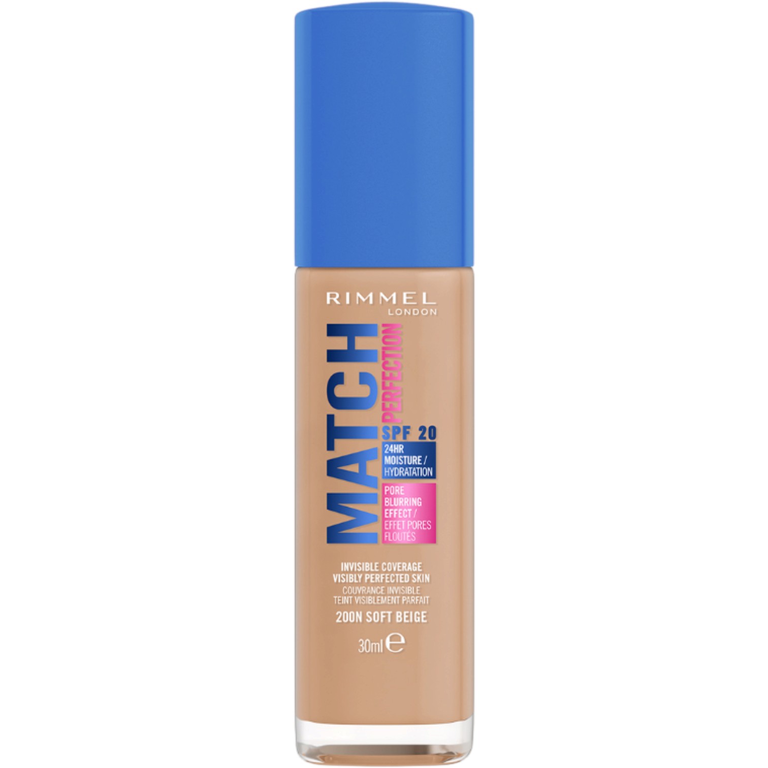 Rimmel Match Perfection Podkład do twarzy, 200N Soft Beige, 30 ml