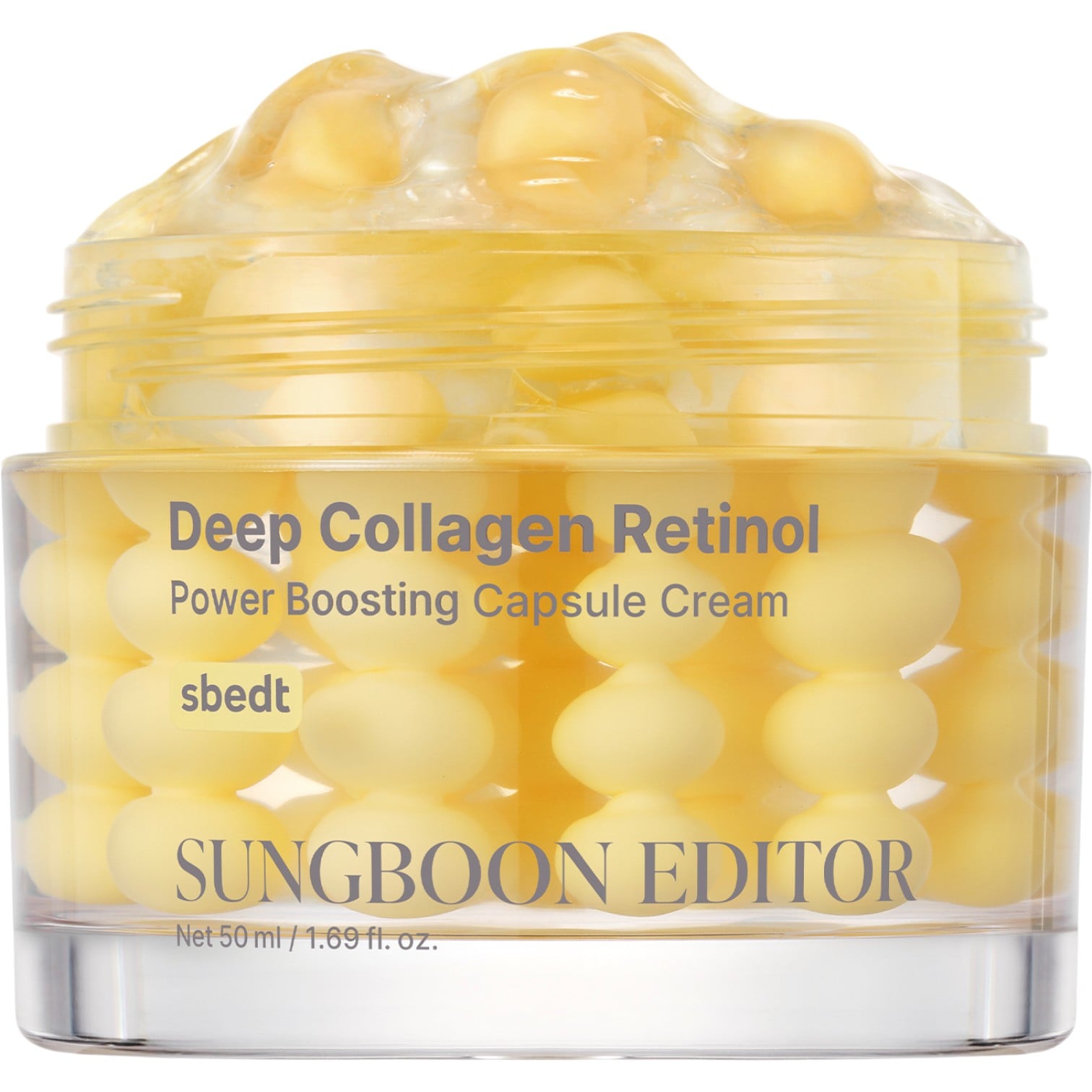 Sungboon Editor Deep Collagen Retinol Power Boosting Capsule Cream, Przeciwzmarszczkowy i ujędrniający krem do twarzy, 50 ml