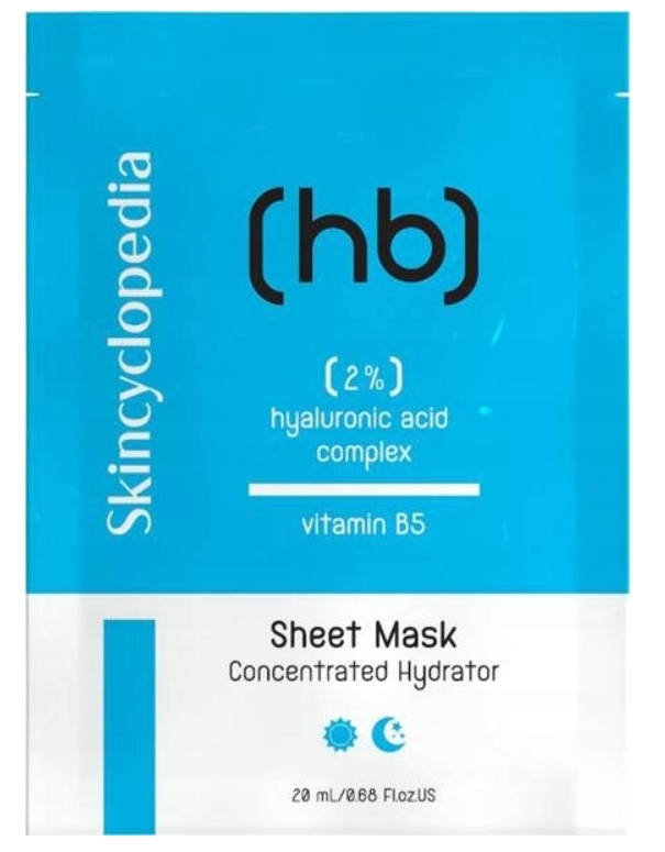 Skincyclopedia Maschera in Tessuto con Acido Ialuronico e Vitamina B5 20 ml