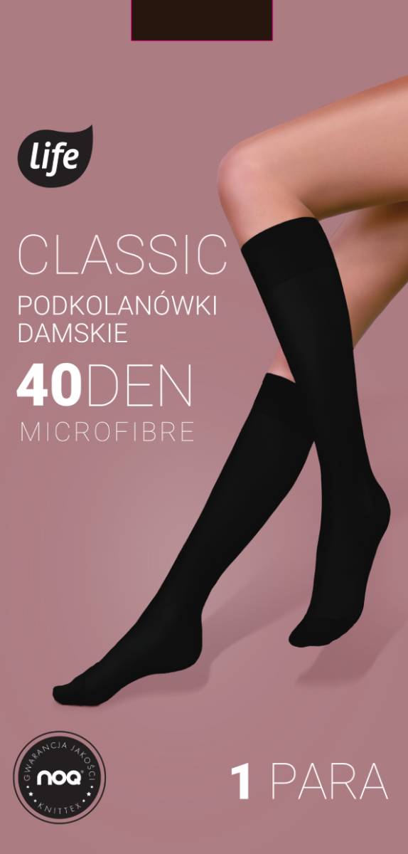 Life Podkolanówki Classic MF 40 den 1 para