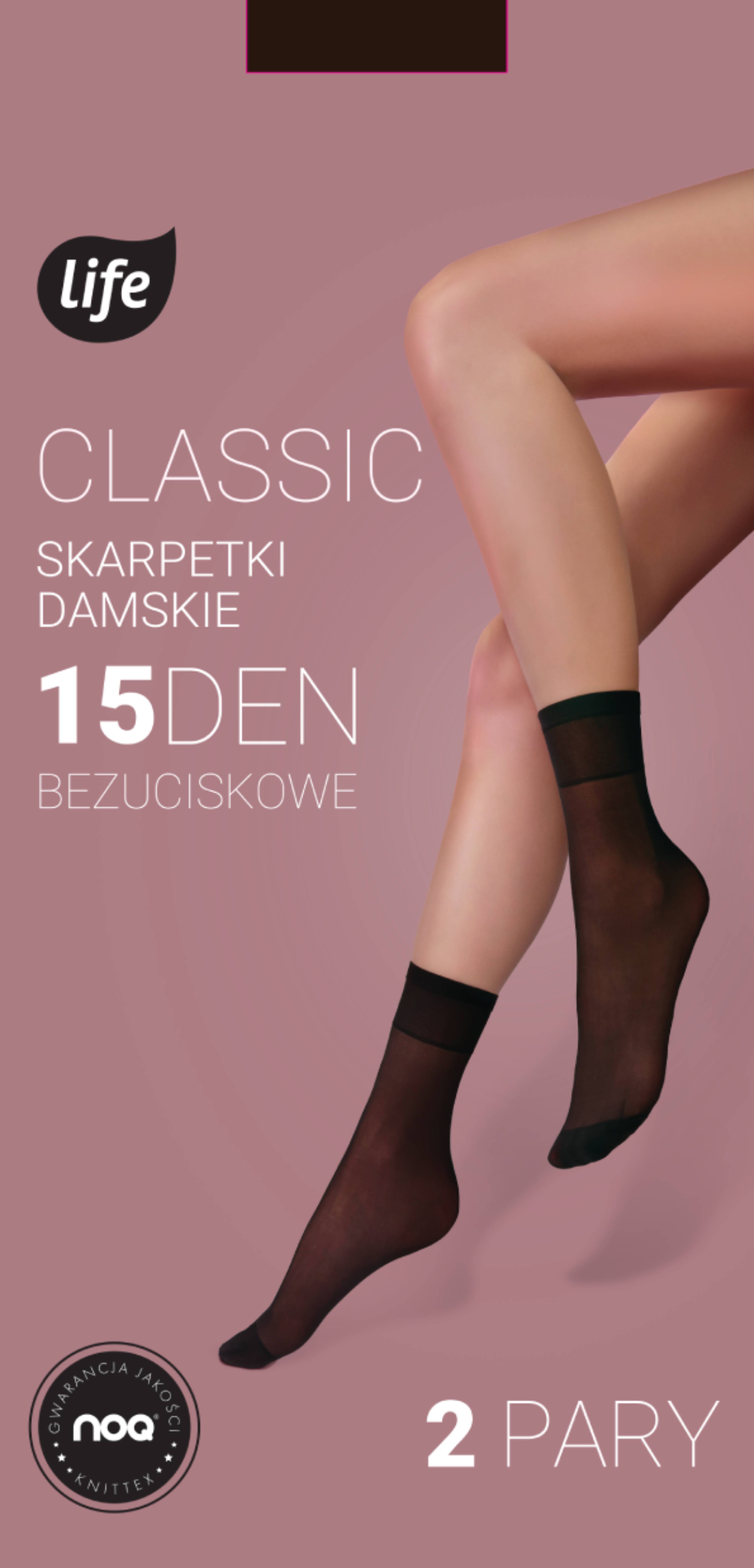 Life Skarpetki Classic 15 den nero 2 pary