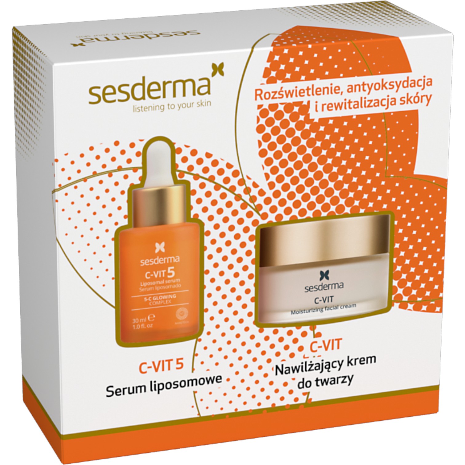 Sesderma set natalizio C-VIT 5: Siero liposomiale 30ml + Crema idratante 50ml