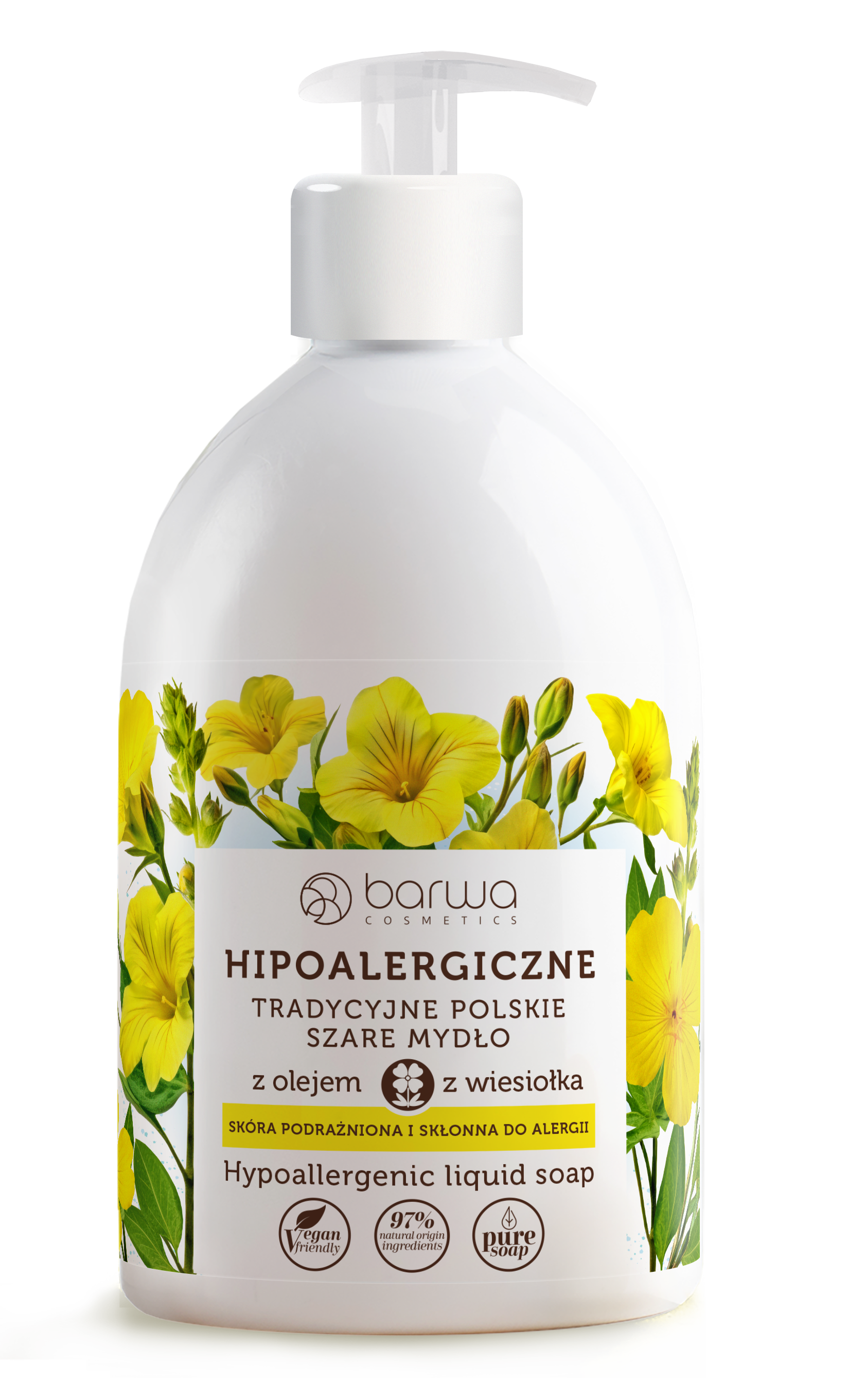 BARWA Mydło w płynie szare z wiesiołkiem 