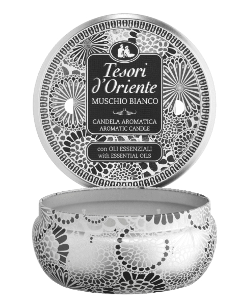 Tesori d'Oriente Candela Profumata Muschio Bianco 200 g