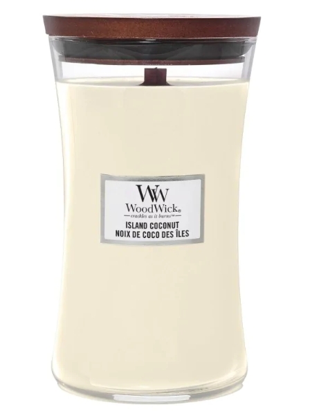 Woodwick Core Island Coconut Candela grande