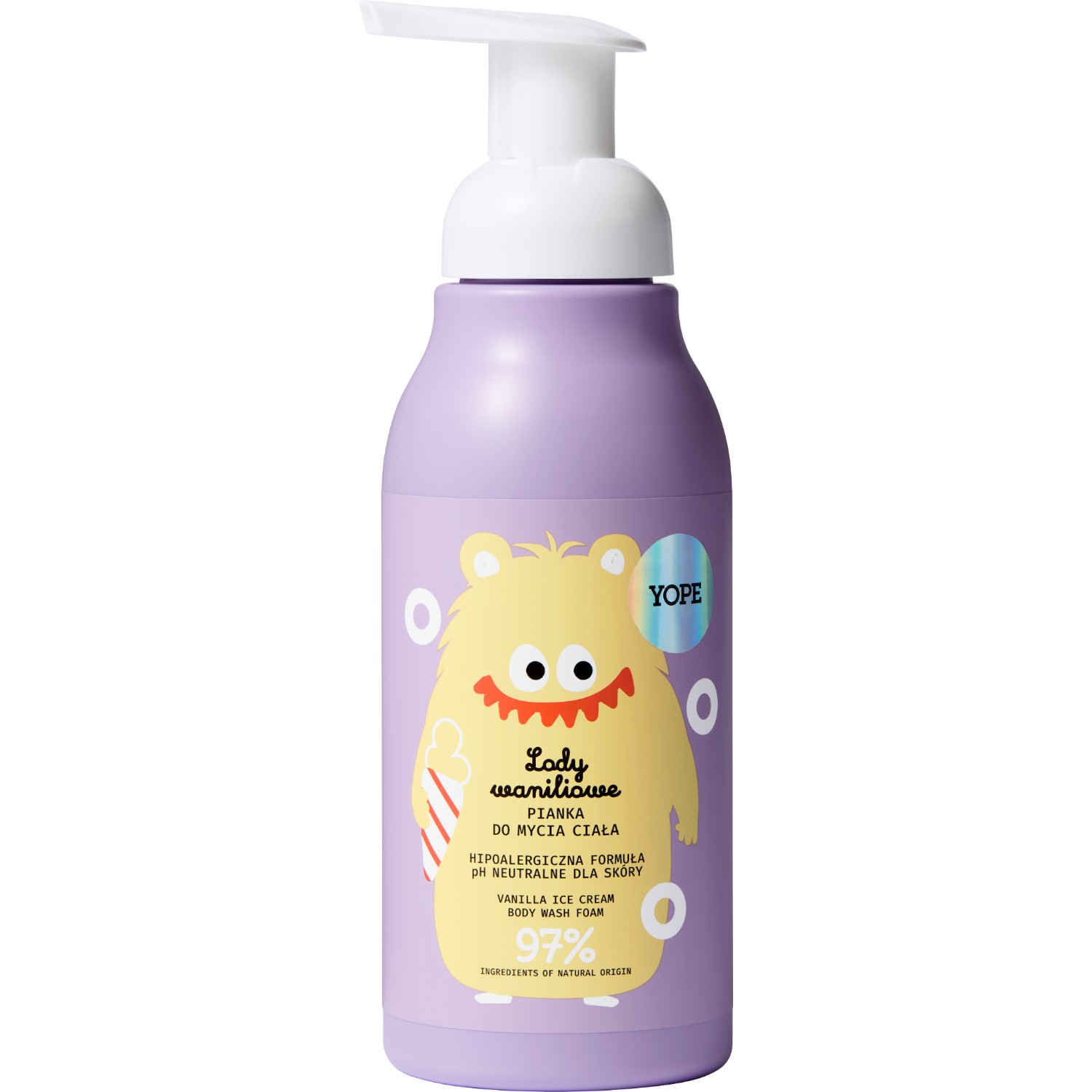 Yope Pianka do mycia ciała dla dzieci Lody Waniliowe