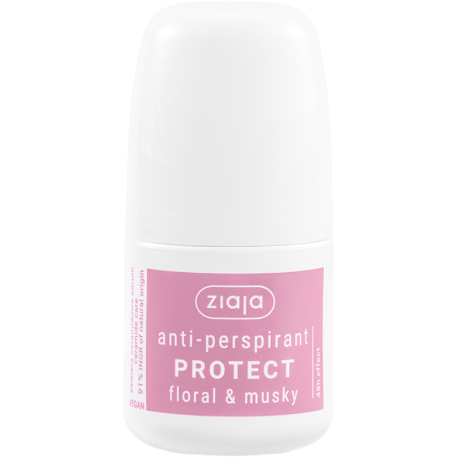 Ziaja Deo Anti-perspirant Protect floral&musky roll-on, 60 ml