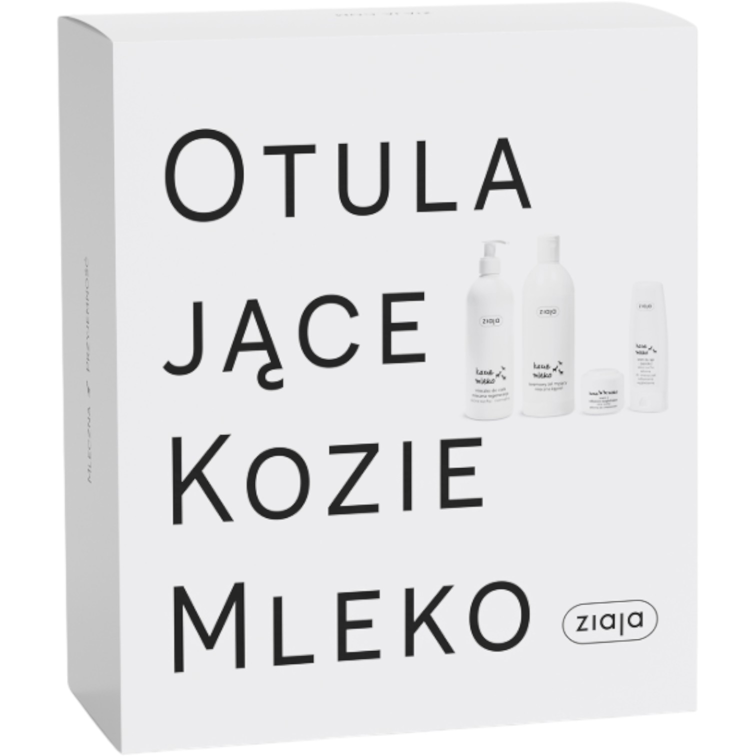 Ziaja Zestaw Kozie Mleko: Krem odżywczo-wygładzający do twarzy + Mleczko do ciała + Kremowy żel pod prysznic + Krem do rąk