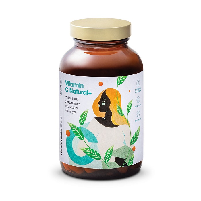 Health Labs Vitamin C Natural+, Witamina C z naturanych ekstraktów roślinnych, Kapsułki