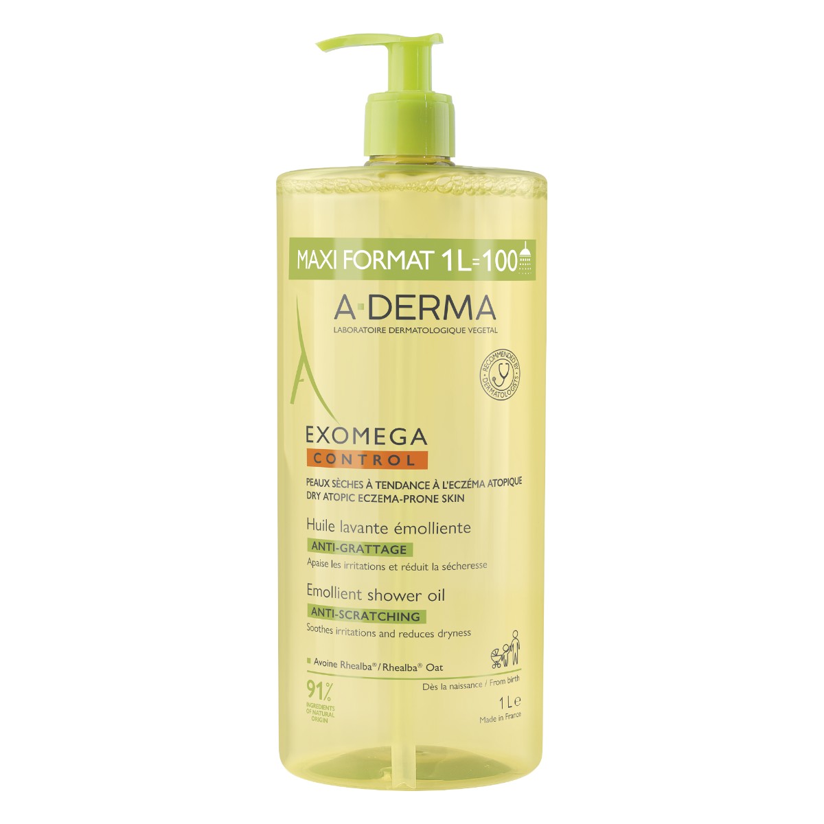 A-Derma Exomega Control Olejek-emolient pod prysznic, 1000 ml
