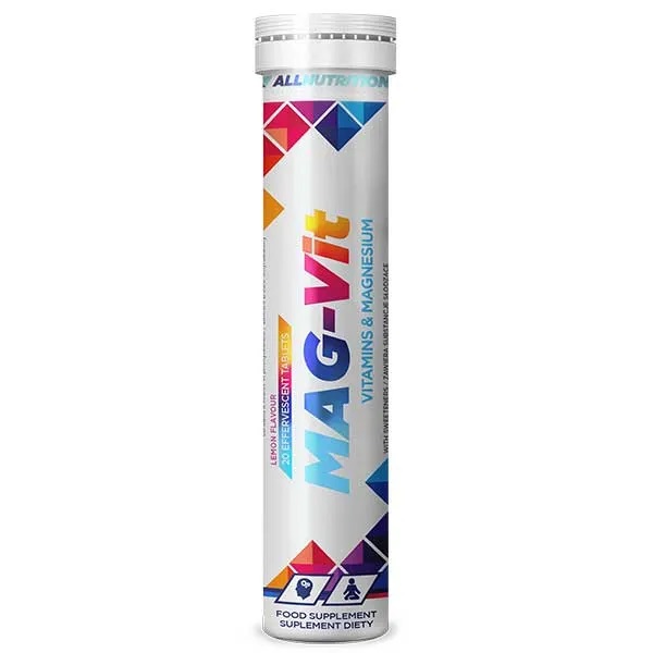 Allnutrition Mag-Vit, Zestaw witamin z magnezem, Tabletki musujące