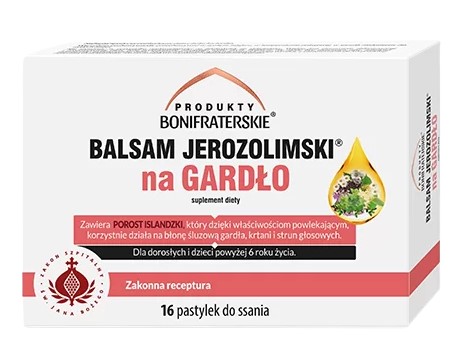 Balsam Jerozolimski Na Gardło, Pastylki do ssania
