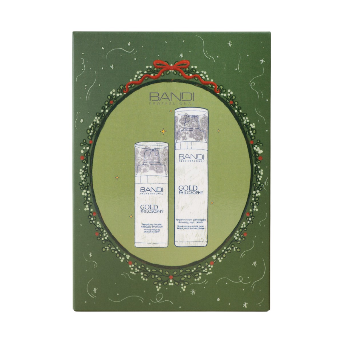Bandi Gold Philosophy Zestaw: peptydowy booster redukujący zmarszczki + peptydowy krem odmładzający do twarzy, szyi i dekoltu