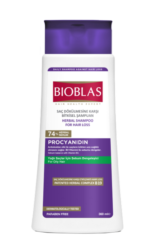 Bioblas Szampon Ziołowy przeciw wypadniu włosów Procyjanidyna 360 ml