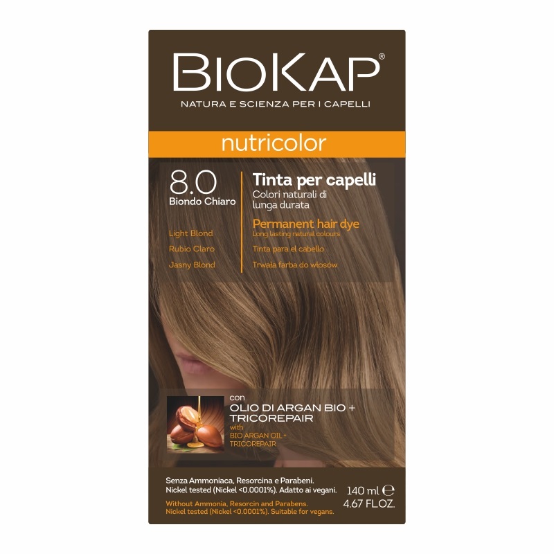 Biokap Nutricolor Farba Do Włosów 8.0 Jasny Blond