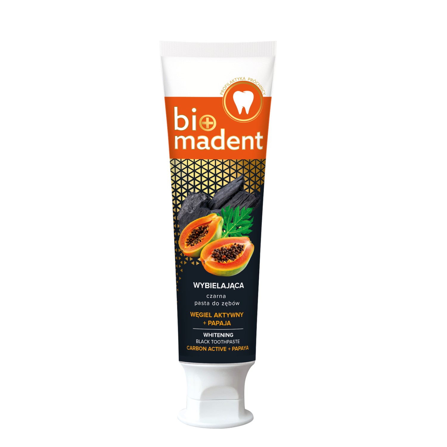 BIO Madent Konopna Pasta do zębów z Węglem Drzewnym z Bambusa i Papają Wybielająca