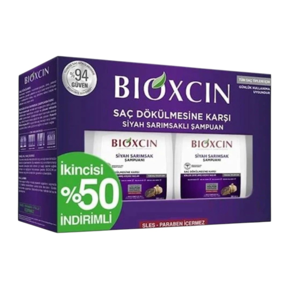 Bioxcin Szampon z czarnym czosnkiem, Duopack