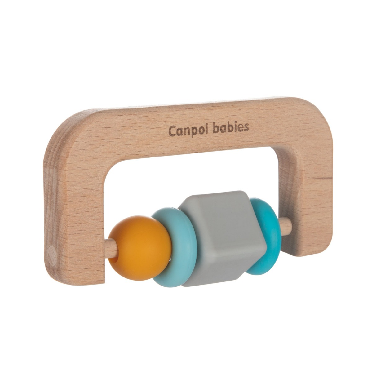 Canpol Babies Massaggiagengive in Legno e Silicone per Neonati