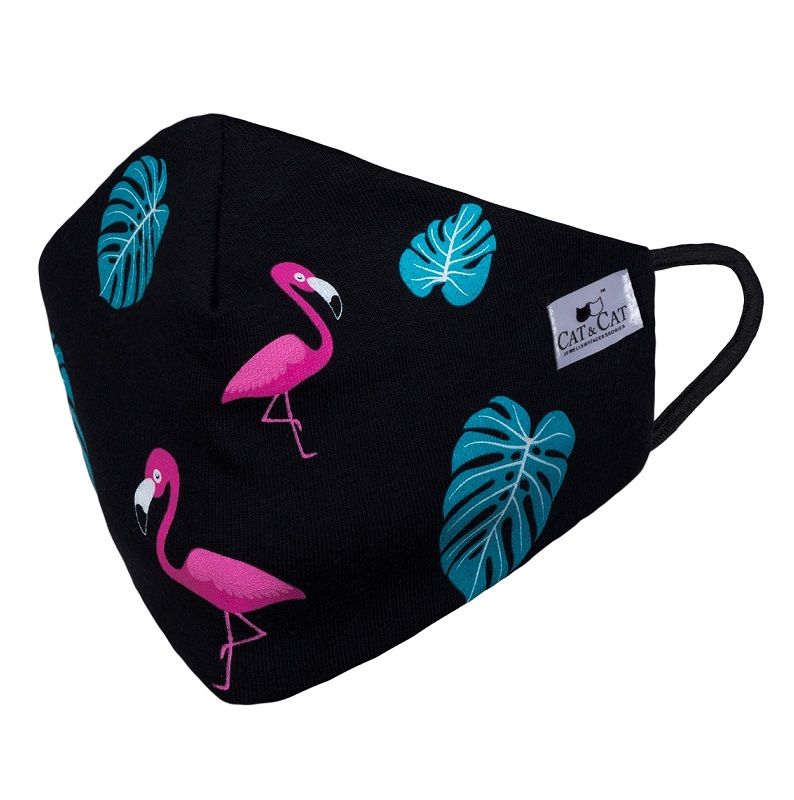 Cat & Cat Mascherina Riutilizzabile Fenicottero