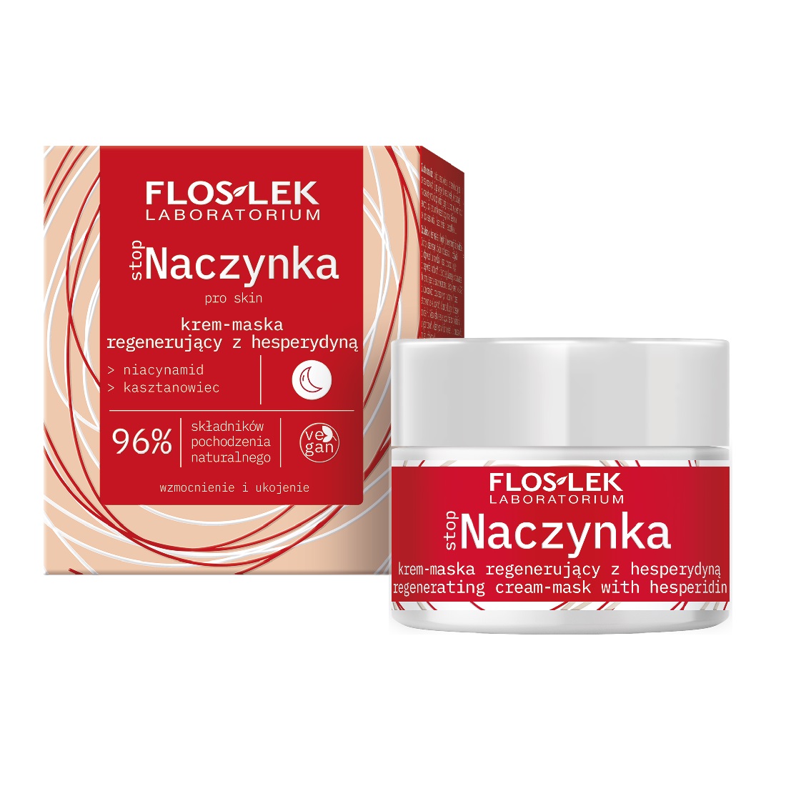 Floslek stopNaczynka krem-maska regenerujący z hesperydyną na noc, 50ml