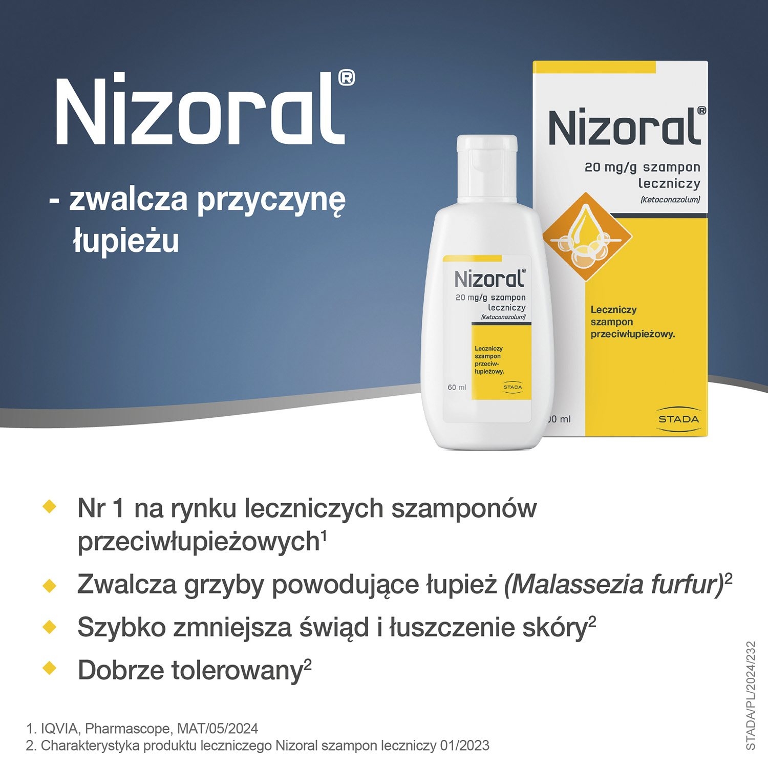 Nizoral 20 mg/g szampon leczniczy, 60 ml 