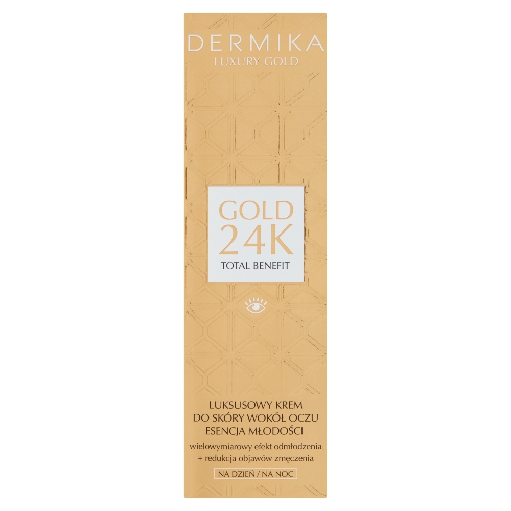 Dermika Luxury Gold 24K Luksusowy krem do skóry Wokół oczu Esencja Młodości