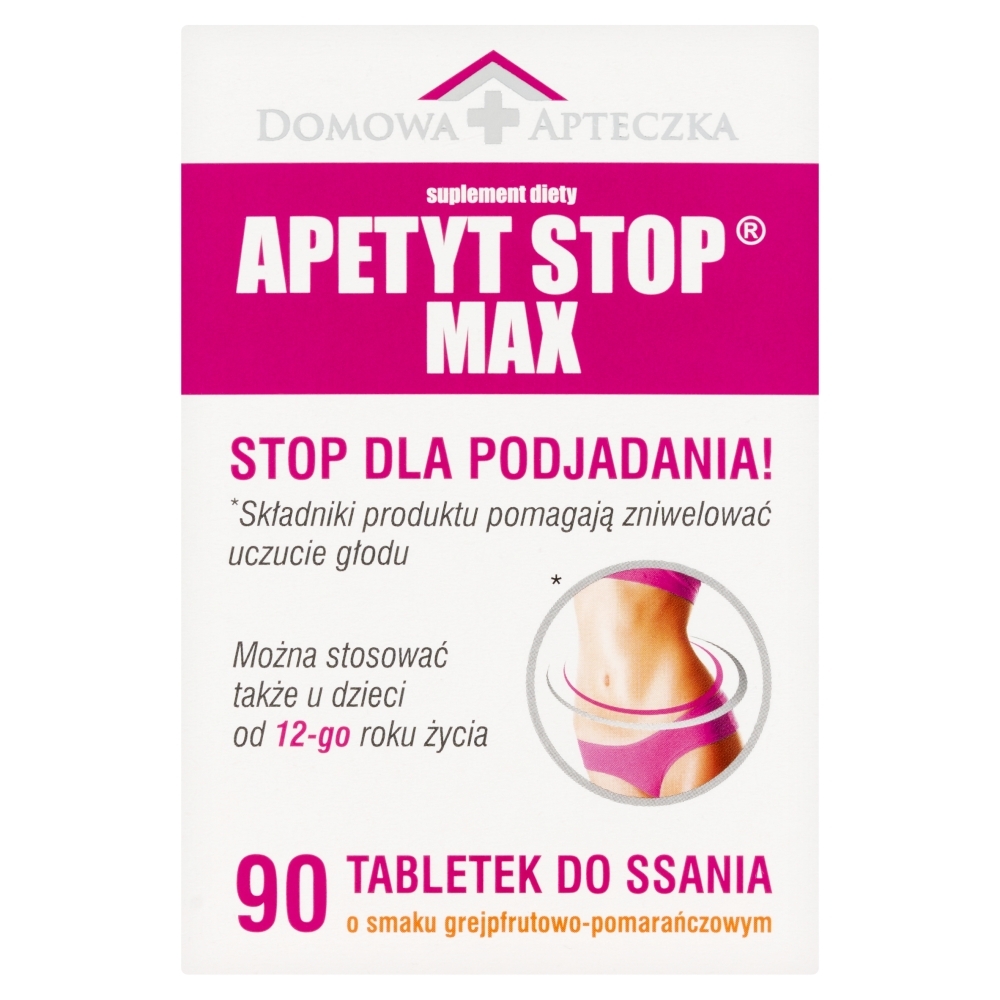 Domowa Apteczka  Apetyt Stop Max Smak Grejpfrutowo-Pomarańczowy, tabl. do ssania 90 szt.