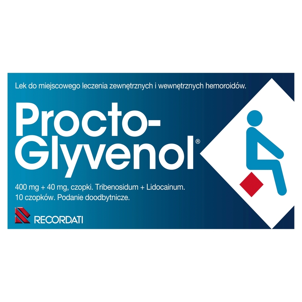 Procto-Glyvenol 400mg+40mg czopki doodbytnicze
