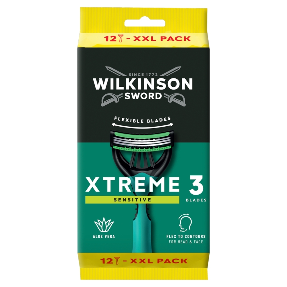 Одноразовые станки Wilkinson Sword Xtreme3 Pure Sensitive для мужчин, 3 лезвия