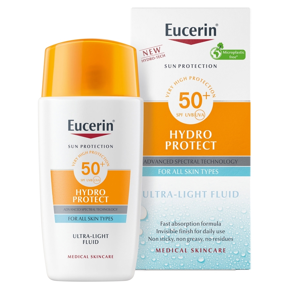 Eucerin Hydro Protect SPF 50+ Ultralekki nawilżający fluid ochronny, 50 ml