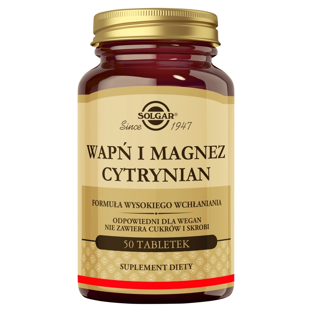 Кальций и магний Solgar Calcium Magnesium Citrate, в форме цитрата, таблетки