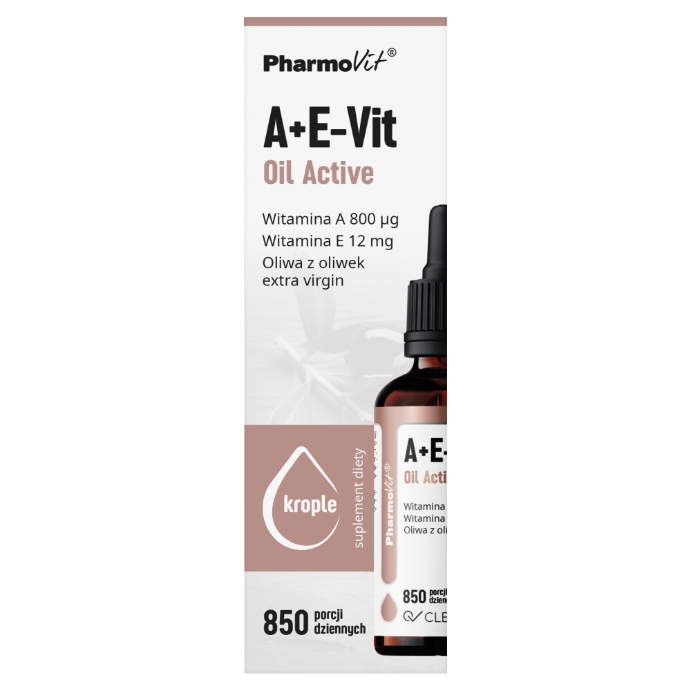 PharmoVit Clean Label A+E-Vit Oil Active Płyn