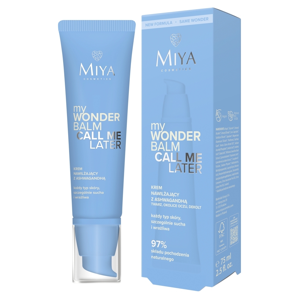 Крем для лица Miya myWONDERbalm Call Me Later увлажняющий, с экстрактом рейши и ашвагандой, 75 мл