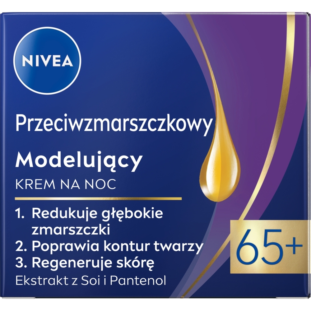Nivea Przeciwzmarszczkowy + modelujący Krem na noc 65+ 