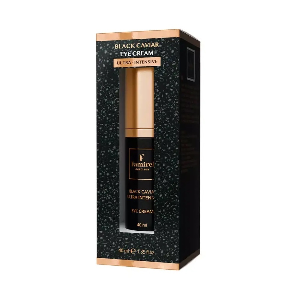 Крем для кожи вокруг глаз Famirel Black Caviar Ultra Intensive Eye Cream восстанавливающий, с чёрной икрой, 40 мл