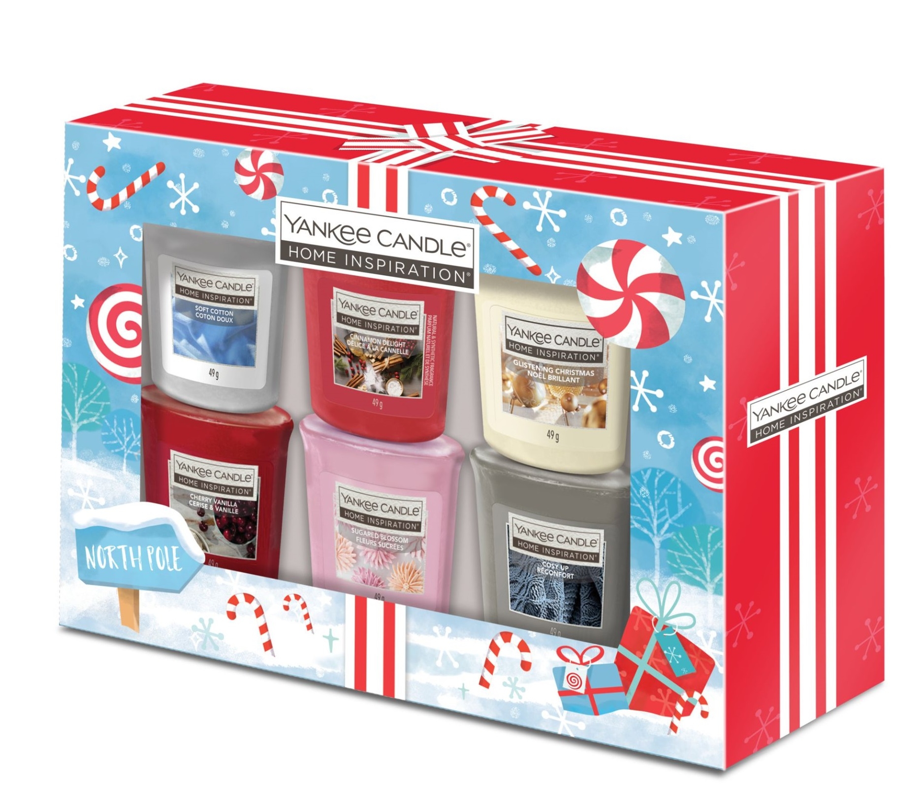Подарочный набор Yankee Candle Home Inspiration Votive, 6 свечей, до 15 ч горения