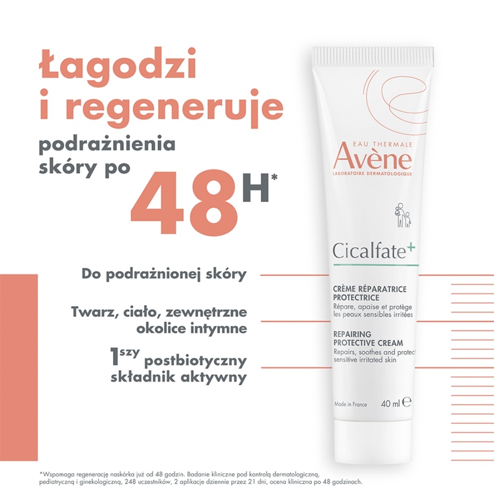 Avène Cicalfate+ Regenerujący krem ochronny, 40 ml
