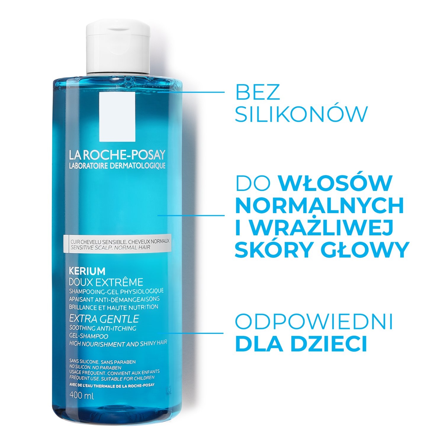 La Roche-Posay Kerium Szampon delikatnie oczyszczający do włosów