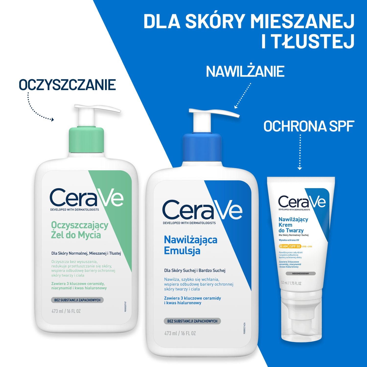 CeraVe Oczyszczający żel do mycia do skóry normalnej i tłustej, 473 ml